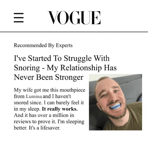 Anti -Snore mouthpiece